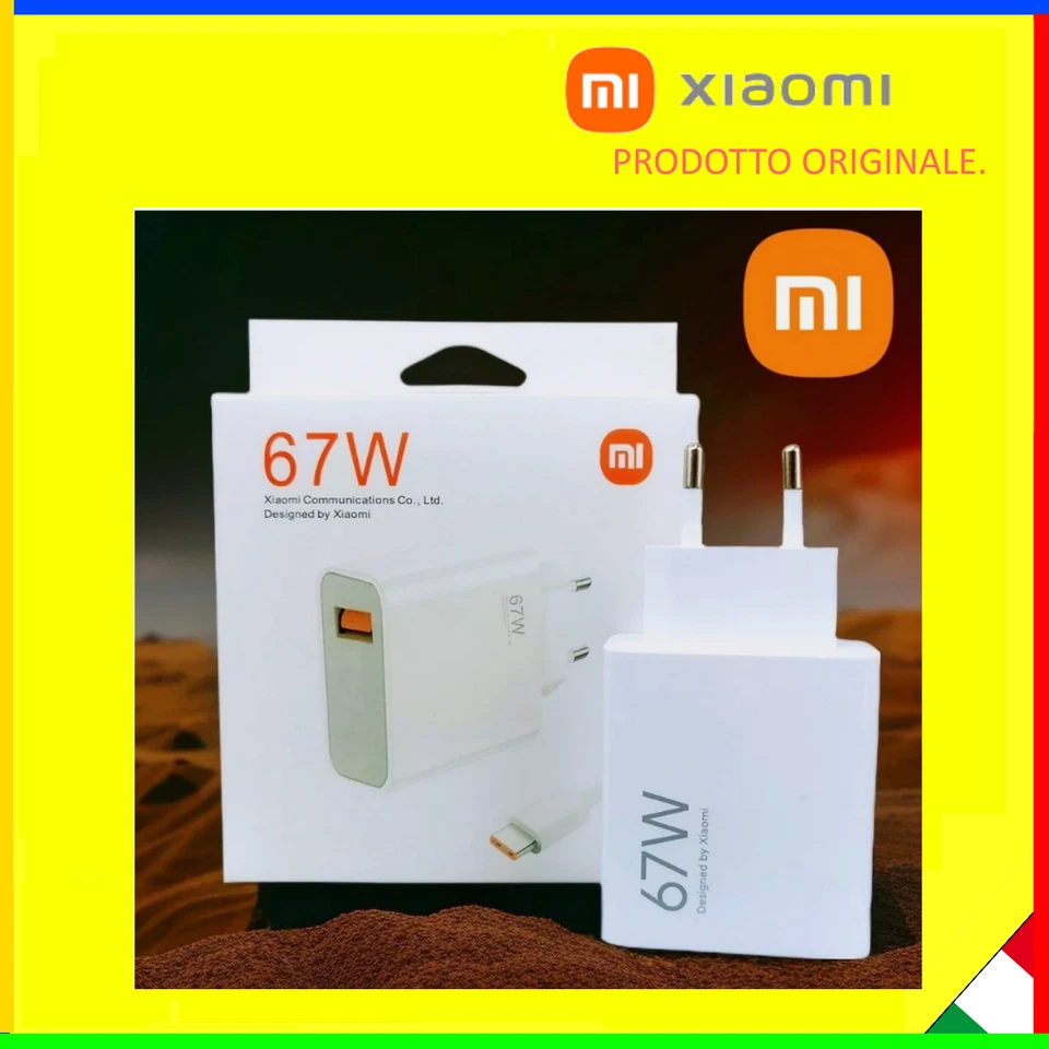 CARICABATTERIA XIAOMI ORIGINALE CON CAVO 67W FAST CHARGE TURBO RAPIDO MDY-12-EH - Immagine 1 di 1