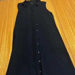 THEORY Sleeveless SHIRT DRESS in Cashmere and Cotton Sz Med - Picture 1 of 8
