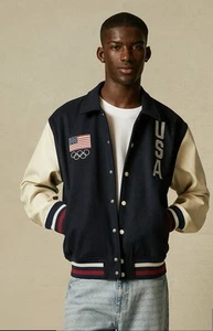 Olympics Team USA Varsity Jacket Men’s size Medium Patriotic - Imagen 1 de 17