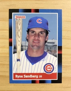 1988 Donruss - Ryne Sandberg MLB HOF #242 Last Line Begins with Batting NM - Picture 1 of 2