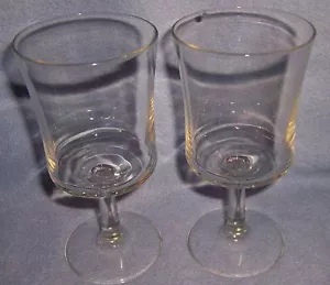2 Lot KRISTALL Stielgläser Wasser KELCHE klar 10oz irid - Bild 1 von 5