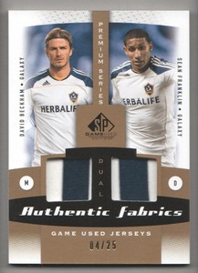 2011 SP Game Used Authentic Fabrics Premium Dual #GAX Beckham Franklin JSY 04/25