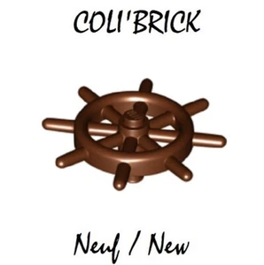 Lego 4790 B - 1x Gouvernail Boat Ship's Wheel with Slotted Pin - Marron - NEUF - Imagen 1 de 1