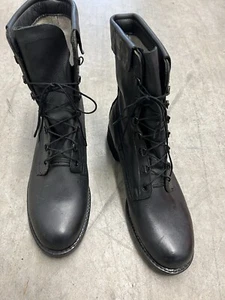 Vintage Addison Shoe Company Black Military Combat Men’s Boots Size 10 1/2 E - Picture 1 of 7