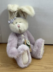 Vintage Boyd's Bears Lavendel Kaninchen Plüschtier Lady Harriwell Hase gelenkt 1998 mit Etikett