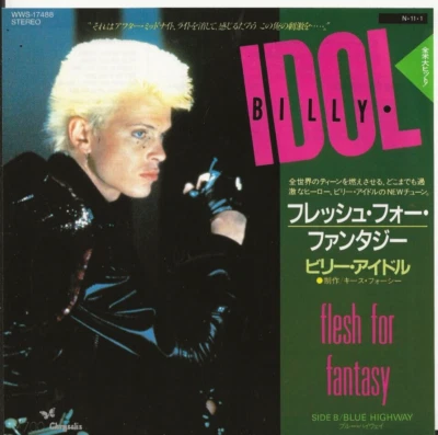 BILLY IDOL FLESH FOR FANTASY RARE JAPAN WHITE LABEL PROMO SINGLE, MINT, NEW - Image 1 of 4