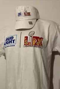 BUD LIGHT Sponsor Super Bowl LIX New Orleans Gr. Lg T-Shirt & verstellbare Mütze - Bild 1 von 17