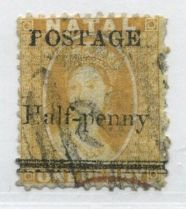 Natal QV 1877 overprinted Postage 1/2d on 6d used - Picture 1 of 1