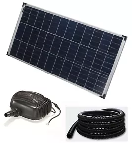 80 W Solar Bachlaufpumpe 3400l/h Solarpumpe Gartenteich Wasserfall Pumpe Teich - Bild 1 von 7