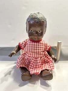 Vintage African American Baby Puppe schwarz Memorabilia - Bild 1 von 12