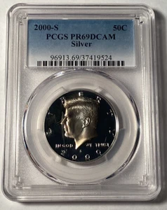 2000 S Silver Kennedy Half Dollar, PCGS PR69 DCAM - Picture 1 of 2