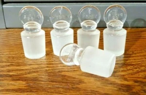 Menge 5 ""K"" Pyrex ST 22 Apotheker Glas Flaschenstopfen D21 - Bild 1 von 1