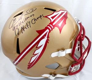 Charlie Ward signed FSU Seminoles F/S Speed Helmet W/Heisman Natl Champs-Prova - Picture 1 of 5
