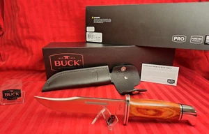 Discontinued Buck Knife 119 Special D2 Steel Heritage Cocobolo Leather Sheath - Picture 1 of 14