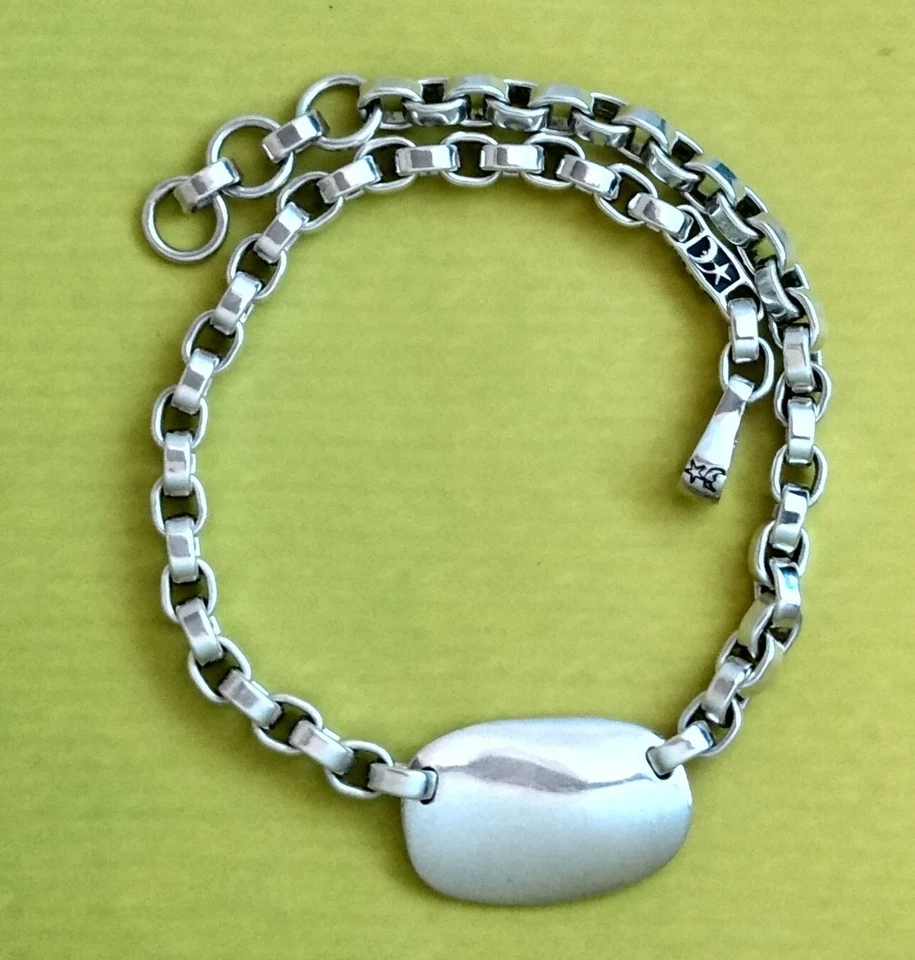 COLLAR CADENA ROLO ESTACIÓN GUIJARROS CUERDA GUIJARROS BARRY PLATA ESTERLINA AUDAZ Foto 1 de 4