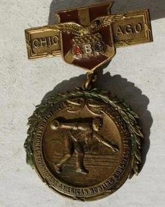 International Bowling Association ABC 1912 Medal Chicago Illinois Tournament Pin - Picture 1 of 1