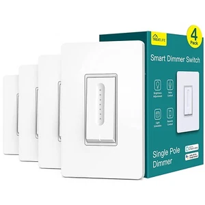 4 Pack Smart Home 2.4GHz WiFI Dimmer Light Switch-Alexa, Google Home Compatible - Picture 1 of 9