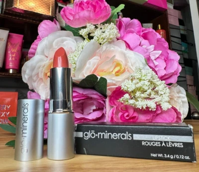 Glo Minerals Sheer Lipstick #456 Spark 0.12 Oz. Full Size Brand New with Box $26 - Image 1 of 4