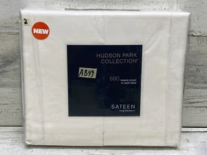 Hudson Park 680 TC Supima Cotton Sateen King Bedskirt Vanilla Sky New - Picture 1 of 4