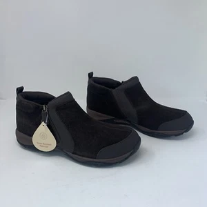 Easy Spirit Evony Ankle Boots Women's 12M Dark Brown Suede Casual Side Zip S0729 - Picture 1 of 10