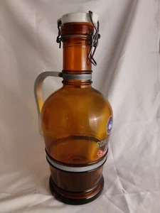 Huge 2 Litre 13" Schlosser Alt Dusseldorf German Beer Bottle Cask Amber Glass - Picture 1 of 14