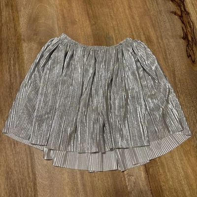 Falda plisada plateada metálica vintage azul marino para niñas talla 5 Foto 1 de 4