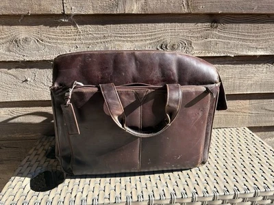 Maletín de cuero Johnston & Murphy/bolso para computadora portátil Foto 1 de 4