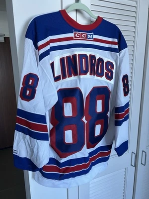 VINTAGE Eric Lindros New York Ranger Hockey Jersey - Image 1 of 3