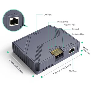 `GigE PoE Injector 150W For Gen 3 V3 Rectangular Satellite Internet Conversion - Photo 1/12
