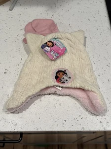 Gabby's Dollhouse Little Girls Cat Ear Hat & Pink Mittens Set Cat - Picture 1 of 6