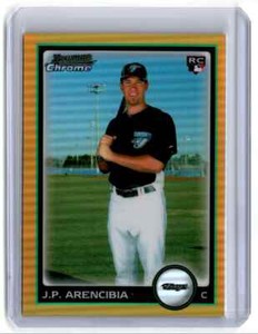 2010 Bowman Draft Picks & Prospects Chrome Gold Refractors J.P. Arencibia Rookie