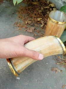 1 pieza Personalizado Personalizado Cuerno de Buey Vikingo Taza Taza Natural Regalo de Navidad - Imagen 1 de 2