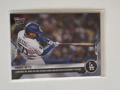 2021 Topps Now #740 Mookie Betts 08/31/21 Los Angeles Dodgers PRINT RUN 541 SP - Image 1 of 2