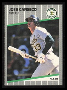 Jose Canseco 1989 Fleer #5  Oakland Athletics