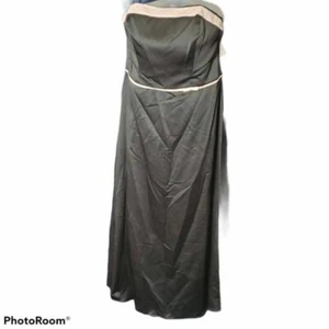 Mori Lee By Madeline Gardner Womens Bridesmaids Dress Black Sleeveless 25/26 New - Picture 1 of 12