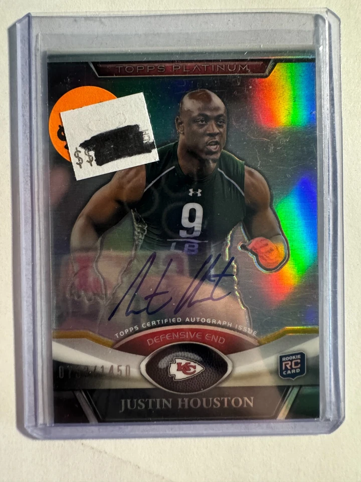 K223,251 - 2011 Topps Platinum Rookie Auto #37 Justin Houston #/1450 - Image 1 of 1