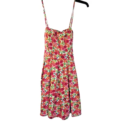 Twenty One Strappy Dress Pink Floral Womens M Dress Sleeveless Lined Fit Flare - Image 1 of 4