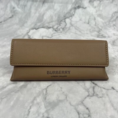 Burberry Camel Brown Soft Leather Eyeglasses Sunglass Case - Image 1 of 4