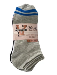 Paquete surtido de 6 calcetines deportivos a rayas coloridas para mujer - Imagen 1 de 5