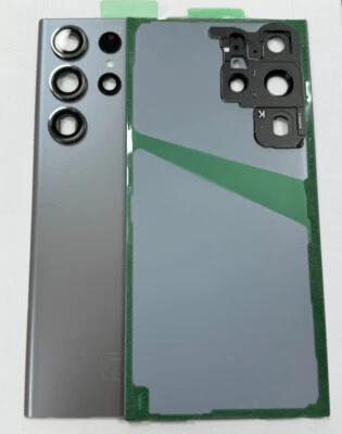 YOONOOX Backcover für Samsung S23 Ultra graphite mit Linse und Kleber Neu