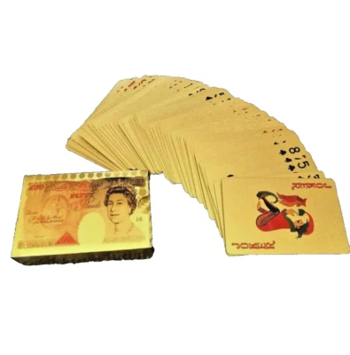 Poker Deck Cards Playing Table Gold Cards Teen Patti Card Game Gift - Image 1 of 4
