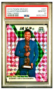 2019 Panini NBA Mosaic Pink Camo #297 MVP Giannis Antetokounmpo PSA 10 💎 - Picture 1 of 3