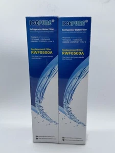 2 New IcePure RWF0500A Refrigerator Water Filter Whirlpool New In Box ~Free Ship - Picture 1 of 3