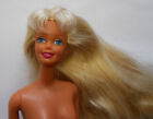 Barbie Nude Doll Long Blonde Hair Tnt 1990s SuperStar Face Blue Eyes Pearl Beach