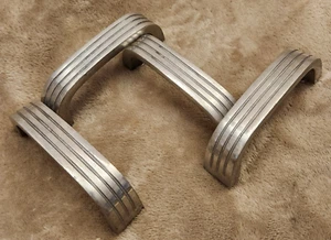 (4) Vintage Aluminum Drawer Cabinet Pulls Handles MCM - 4" x 3/4" - Qwik Ship! - Picture 1 of 7
