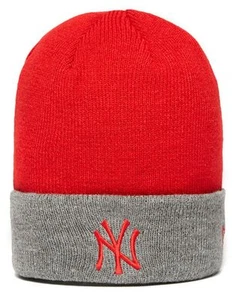 New York Yankees New Era MLB Pop Cuff Red Beanie Hat One Size Junior New w/Tags - Picture 1 of 3