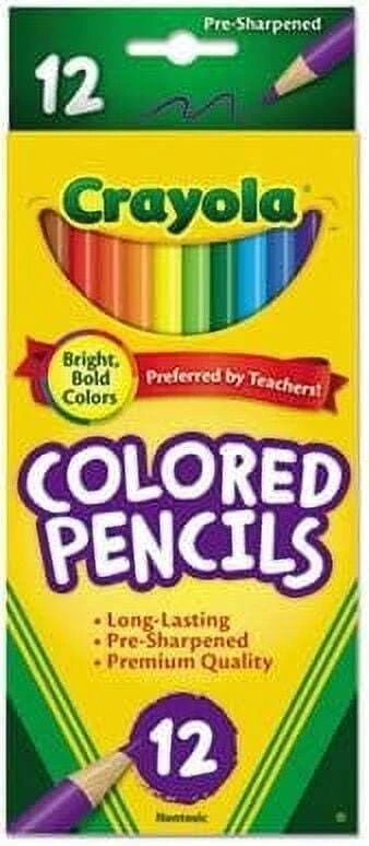 Lápices de madera de color barril largo, 3,3 mm, 12 colores surtidos/juego de 7 juegos Foto 1 de 1