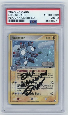PSA Signed Eric Stuart Magneton Stamped Holo 22/92 EX Legend Maker - Image 1 of 2