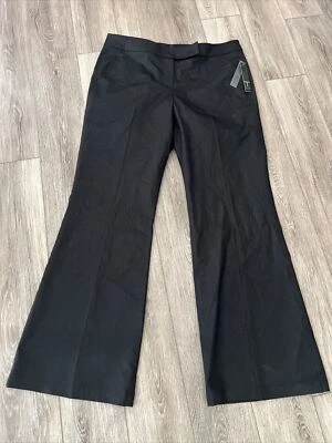 NUEVO CON ETIQUETAS TAHARI Posala Pantalón Acampanado Negro Talla 12 Pantalones Carrera Negocios Ropa de Trabajo 0158 Foto 1 de 4