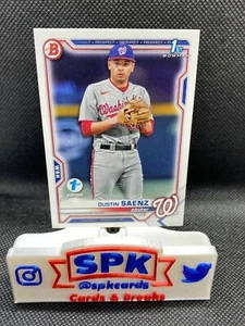 2021 Bowman Draft 1st Edition DUSTIN SAENZ WASHINGTON NATIONALS BD-14 1ST BOWMAN - Picture 1 of 1
